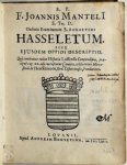 Joannes Mantelius - Hasseletum, sive Ejusdem oppidi descriptio
