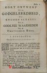Ravesteyn, Henricus - Kort Ontwerp der Godgeleerdheid, of Gouden Schakel der Godlyke Waarheden van de Hervormde Kerke, en ene Wederlegginge der Dwalingen, van de genen, die buiten zyn. Nevens een Belydenis-Reden, tot Algemene Stigting, en byzondere Handleiding van ...