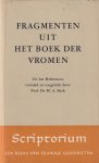 Beek, M.A. - Het boek der vromen. Fragmenten