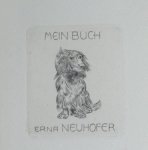 Hauke, Hans. - Exlibris voor Erna Neuhofer. Hauke, Hans. - Exlibris voor Erna Neuhofer.