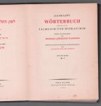 Jacob Levy - Worterbuch uber die Talmudin und Midraschim.EERSTE BAND