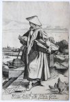 Gillis van Scheyndel (ca. 1600-before 1679) after Willem Buytewech (1591-1624) - Antique print, etching | Peasant from Rijnland/Boerin uit Rijnland, published ca. 1645, 1 p.