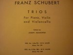 Schubert; Franz (1797–1828) - Trio in Bb major; Op. 99; for piano, violin en violoncello (Edited by Joseph Adamowski)