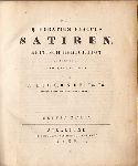 Quintus Horatius Flaccus - Satiren - kritisch berichtigt, übersetzt und erlaeutert von Dr. C. Kirchner  -  erster Theil