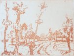 Poortman, Jan Christiaan (1886-1958) - Etching/ets in rode inkt: "Het boertje"/The Farmer.