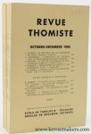 Thomisme - Thomas d'Aquin - Revue Thomiste : - Revue Thomiste. Revue doctrinale de théologie et de philosophie. XCIe année - T. LXXXIII - No 1-4 - 1983