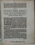 Crespin, Jean - Den Staet der Kercken, mitsgaders de regieringe ende menschelicke insettingen der Pausen. En oock de bysonderste geschiedenissen dewelcke onder alle Keyseren, Coningen, Vorsten en Regienten over den geheelen Aertbodem, gebeurt zijn. Alles begi...