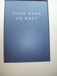 Theo Hoenderdos - "Voor Haar - Zij Weet" Theo Hoenderdos - "Voor Haar - Zij Weet"