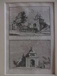Hoorn. - De Ooster-Poort te Hoorn van buiten, 1726/ De Ooster-Poort van binnen, 1726.