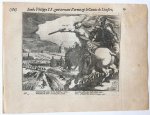 Baudart, Guillaume (1565-1640) (Willem Baudartius) - Copperplate etching/engraving of the siege of Axel, in the Dutch province of Zeeland, by Prince Maurits on 16 july 1586. (plate 186).