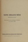 Bax, D. - Nieuwe Afrikaanse Poëzie. Een overzicht van de Afrikaanse Dichtkunst van 1940 tot 1947.