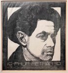 Chris Lebeau (1878-1945) - [Modern print, woodcut] Portrait of painter and author Philip Metman, published 1919, 1 p.