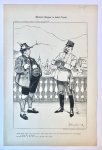 Braakensiek, Johan (1858-1940) - [Original lithograph/lithografie by Johan Braakensiek] Minister Kuyper te Ischl (Tyrol), 23 Augustus 1903, 1 pp.