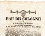 4711 - Kölnisches Wasser von Ferdinand Mülhens / Eau de Cologne de Ferdinand Mülhens. (Werbeblatt für Eau de Cologne 4711).