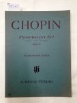 Chopin, Frederic und Ewald Zimmermann: - Klavierkonzert Nr. 1 in e-moll. Opus 11 - Ausgabe für zwei Klaviere - Hrgb. von Ewald Zimmermann / Fingersatz von Hans-Martin Theopold (HN 419)
