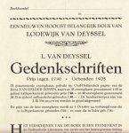 DEYSSEL, Lodewijk van - 'Een nieuw en hoogst belangrijk boek van Lodewijk van Deyssel'. (Prospectus voor Gedenkschriften).