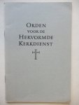 Synode - Orden voor de Hervormde Kerkdienst