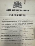 - Akte van Bekwaamheid als onderwijzer, Hoofdonderwijzer and Lager onderwijs of Hendrik Douma born 1 November 1864 in Holwerd. - Akte van Bekwaamheid als onderwijzer, Hoofdonderwijzer and Lager onderwijs of Hendrik Douma born 1 November 1864 in Holwerd.