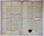 - [Manuscript 1860, Will, Denekamp, Borggreve, Gilbers] Enkele papieren betreffende de familie (Van) Borggreve te Denekamp, 19de-eeuws, 7 p.