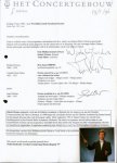 Oramo, Sakari & Truls Mørk: - [Programmzettel mit eigenh. Unterschriften] Het Concertgebouw. Zondag 19 mei 1996. Grote Zaal