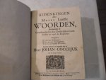 Coccejus Johan - Bedenkingen over Moses Laatste woorden