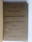  - Voorschrift 103A, Reglement op den Inwendigen Dienst der Koninklijke Landmacht, deel A