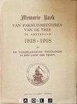 N/A - Memorie Boek van Pakhuismeesteren van de Thee te Amsterdam 1818-1918 en de Nederlandsche Theehandel in den loop der tijden