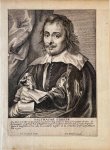 Paulus Pontius (1603-1658) after Anthony van Dyck (1599-1641), published by Jan Meyssens (1613-1670) - Antique print, engraving I Portrait of Balthazar Gerbier, published 1649, 1 p.