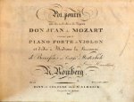 Romberg, Andreas: - Pot-pourri sur des mélodies de l`opéra Don Juan de Mozart. Arrangé pour le piano forte et violon