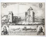 Claes Jansz Visscher (1586/87-1652) - [Antique print, etching] The Castle of Loevesteyn/Het slot Loevestein, published ca. 1619.