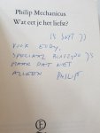 Mechanicus, Philip - Wat eet je het liefst? / gesigneerd