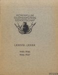 Diverse auteurs - Koninklijk Oudheidkundig Genootschap LXXXVIII-LXXXIX. Jaarverslagen in de acht en tachtigste en negen en tachtigste jaarvergadering 1946 en 1947