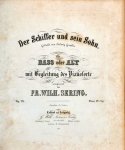 Sering, Friedric Wilhelm: - Der Schiffer und sein Sohn. Gedicht von Ludwig Gaulke für Bass oder Alt mit Begleitung des Pianoforte. Op. 29