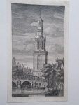 antique print (prent) - Amsterdam. Jan Rodenpoorts toren.