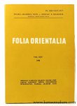 Kapera, Z. J. (ed.). - Folia Orientalia Vol. XXV 1988.