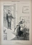 Braakensiek, Johan (1858-1940) - [Original lithograph/lithografie by Johan Braakensiek] Moeielijk bij te houden, 31 Maart 1895, 1 pp.