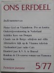 Deleu Jozef, Niessen Frits - Ons erfdeel Algemeen Nederlands tweemaandelijks cultureel tijdschrift 20e jaargang 1977 no 5