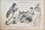 Braakensiek, Johan (1858-1940) - [Original lithograph/lithografie by Johan Braakensiek] Het hemd is nader dan de rok, 9 Juni 1895, 1 pp.