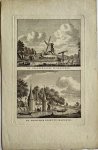 J. Bulthuis, K.F. Bendorp - Antieke prent Friesland: De Noorderpoort te Franeker. / De Donjumer Poort te Franeker.