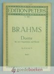 Brahms, Johannes - Duette fur zweo Singstimme und Klavier. Op.20,61,66,75 Band 1 --- Nr. 3909 Brahms, Johannes - Duette fur zweo Singstimme und Klavier. Op.20,61,66,75 Band 1 --- Nr. 3909