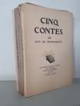 Maupassant, Guy de & Ernest Legouvé & Théophile Gautier & Jules Janin - 4x Les Bibliolatres de France: 1) Cinq contes de Maupassant; 2) La lecture en action; 3) Cinq contes; 4) L'amour des livres