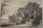 Jan van de Velde II (1593-1641) - Antique print, etching | Draw-well among trees, published 1616, 1 p.