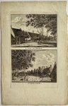 J. Bulthuis, K.F. Bendorp - Antieke prent Zeeland: T' Dorp Koudekerk. / 't Zelve Anders.