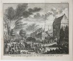 Simon Fokke (1712-1784) - [History print, etching, ets, The Hague] 's Graavenhage geplonderd, door Maarten van Rossem, in 't jaar 1528 (Den Haag geplunderd onder leiding van Maarten van Rossum, 1528), published 1750.