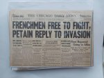 Redactie - Frenchmen Free to fight petain reply to invasion - november - 11 - 1942