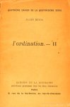 BENDA, J. - L'ordination II.