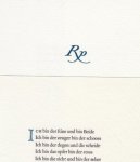 GEORGE, Stefan - Ich bin der Eine und bin Beide.