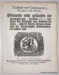 N/A, - Tractaet van commercie, navigatie ende marine, gemaeckt ende geslooten tot Nymegen den 2/12 October 1679, tusschen den Koningh van Sweden, ter eenre, ende de Heeren Staten Generael der Vereenighde Nederlanden, ter andere zyde.