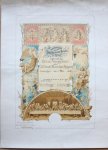 BELIJDENISPLAAT, HEUGHEBAERT - Gedachtenis-plaat betr. belijdenis Celina Heughebaert (Beughebaert?) d.d. Zavendeghem 1916, uitgereikt door Ds. J.D. Domela Nieuwenhuis Nijegaard. Litho met kleur, druk Bredée, Rotterdam.