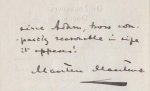 MAARTENS, Maarten - Handgeschreven brief aan uitgever Funk & Wagnalls in Londen (1913).